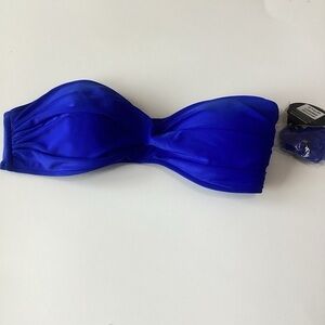 Body Glove smoothies Vibrant Blue Strapless bandeau  Bikini Top
